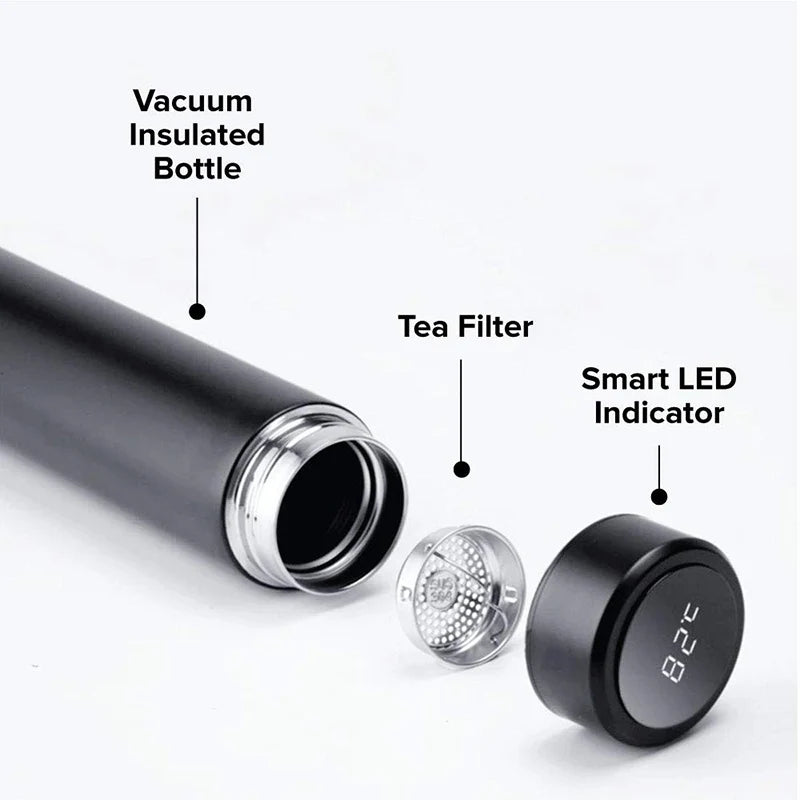 Stainless Steel Smart Water Bottle with LCD Temperature Display